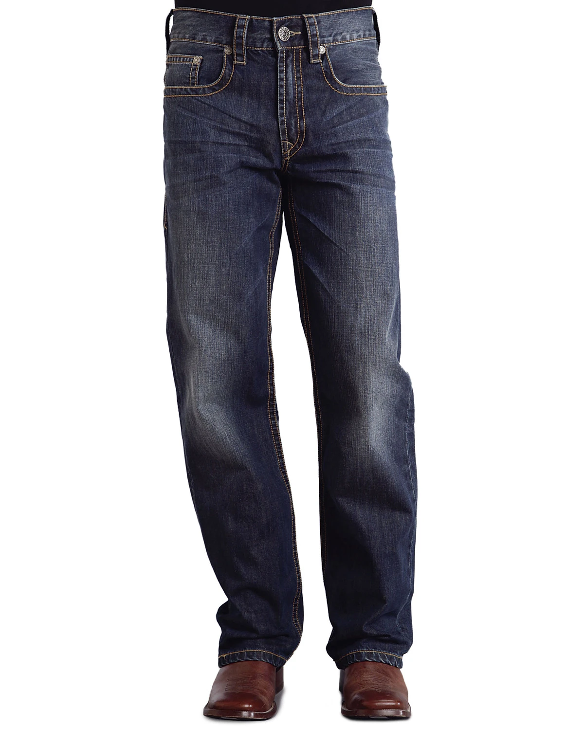 Stetson Modern Fit Curved "X" Stitched Jeans 5 Stetson Modern Fit Curved "X" Stitched Jeans - Image 3