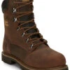 Chippewa Men's Heavy Duty Waterproof & Insulated Aged Bark 8" Work Boots - Steel Toe -Optimal Clothing Store 050G26 D7 P1