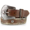 Nocona Men's Hair-On-Hide Star Concho Belt -Optimal Clothing Store 1202N9 22 P1