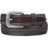 Lucchese Men's Black Cherry Goatskin Leather Belt -Optimal Clothing Store 120W13 87 P1
