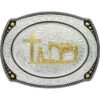Montana Silversmiths Men's Large Roped Christian Cowboy Belt Buckle -Optimal Clothing Store 2000214555 040 P1