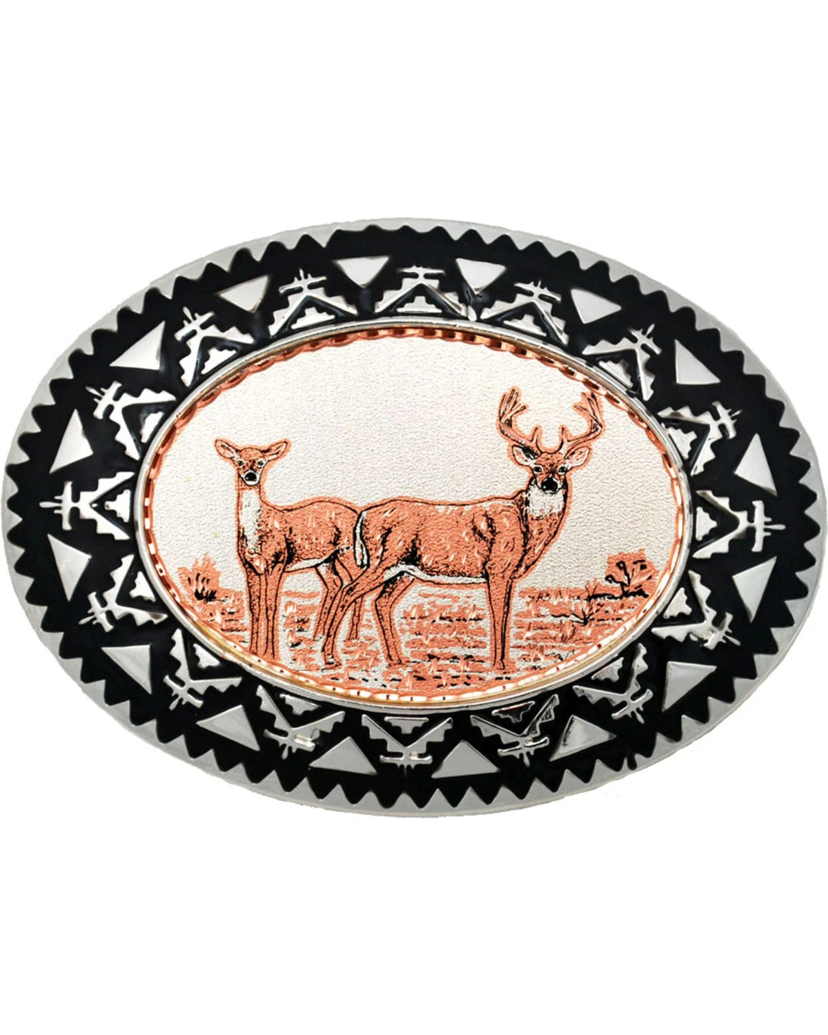 Western Express Men's Copper Deer Belt Buckle 3 Western Express Men's Copper Deer Belt Buckle