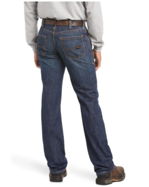 Ariat Men's Dark Wash Shale Low Rise Straight Work Jeans - Big - Image 2