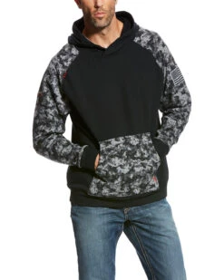 Ariat Men's Digi FR Patriot Work Hooded Sweatshirt - Big