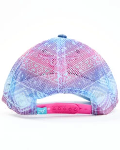 RopeSmart Little Girls' Denim Southwestern Print Mesh-Back Ball Cap -Optimal Clothing Store 2000278800 400 P3