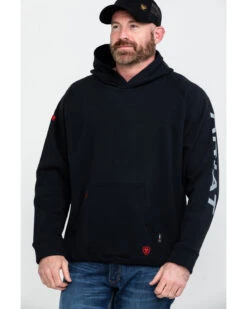 Ariat Men's FR Primo Fleece Logo Hooded Work Sweatshirt