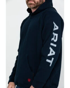 Ariat Men's FR Primo Fleece Logo Hooded Work Sweatshirt -Optimal Clothing Store 2000281955 410 P4