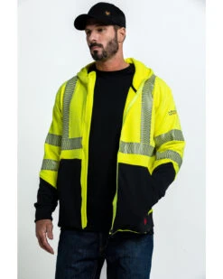 Ariat Men's FR Hi-Vis Full Zip Work Hooded Jacket