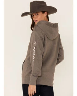 Ariat Women's Charcoal Logo Hoodie -Optimal Clothing Store 2000283447 022 P3