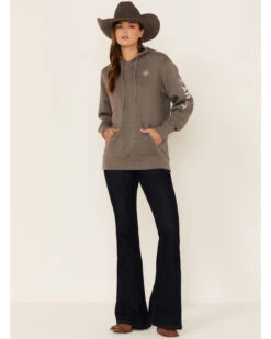 Ariat Women's Charcoal Logo Hoodie -Optimal Clothing Store 2000283447 022 P4