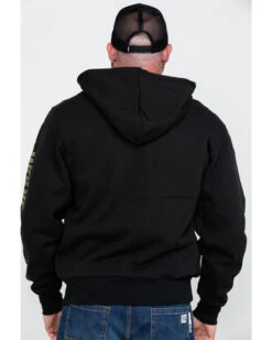 Wolverine Men's FR Logo Sleeve Zip-Up Work Hoodie -Optimal Clothing Store 2000286843 001 P2