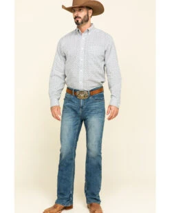 Cody James Men's Hawken Medium Wash Crosshatch Stretch Slim Bootcut Jeans -Optimal Clothing Store 2000295742 400 P6