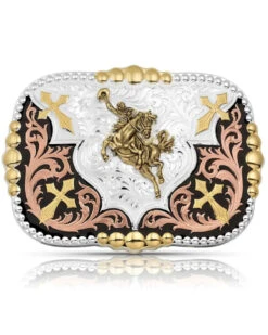 Montana Silversmiths Men's Corner Cross Buckle