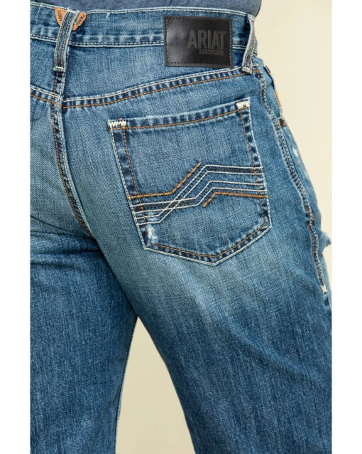 Ariat Men's Riverbend Val Stackable Rigid Relaxed Bootcut Jeans - Image 4