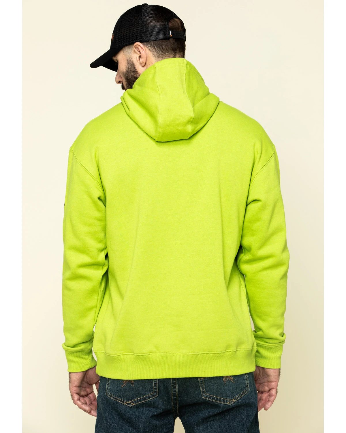 Ariat Men's Lime Heather Rebar Graphic Hooded Work Sweatshirt 4 Ariat Men's Lime Heather Rebar Graphic Hooded Work Sweatshirt - Image 2