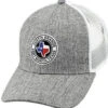 Justin Men's Heather Gray Fort Worth Texas Logo Patch Mesh-Back Ball Cap -Optimal Clothing Store 2000323422 070 P1