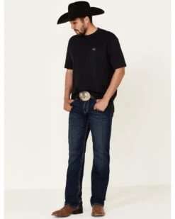 Cinch Men's Ian Rinse Dark Performance Stretch Slim Bootcut Jeans