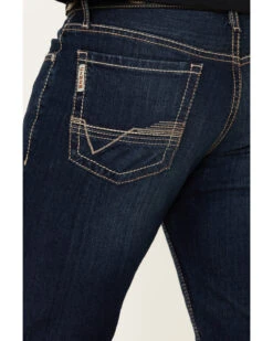 Cinch Men's Ian Rinse Dark Performance Stretch Slim Bootcut Jeans -Optimal Clothing Store 2000330782 402 P4