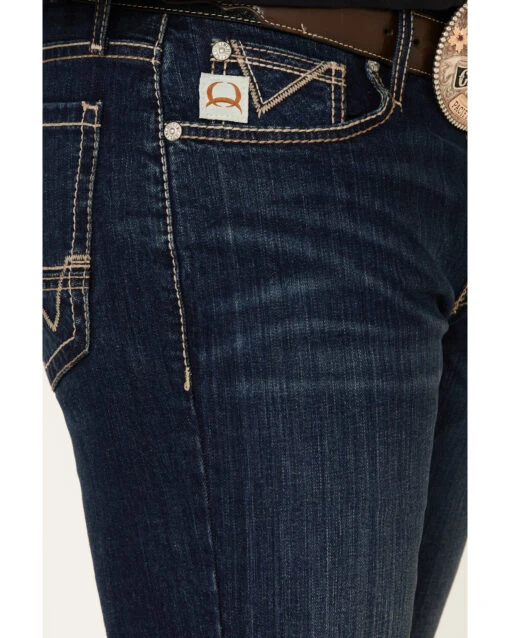 Cinch Men's Ian Rinse Dark Performance Stretch Slim Bootcut Jeans - Image 5