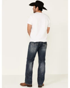Rock & Roll Denim Men's Dark Double Barrel Relaxed Straight Leg Jeans -Optimal Clothing Store 2000333350 400 P2