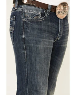 Rock & Roll Denim Men's Dark Double Barrel Relaxed Straight Leg Jeans -Optimal Clothing Store 2000333350 400 P5