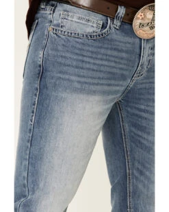 Rock & Roll Denim Men's Light Vintage Revolver Stretch Slim Straight Jeans -Optimal Clothing Store 2000333354 400 P4