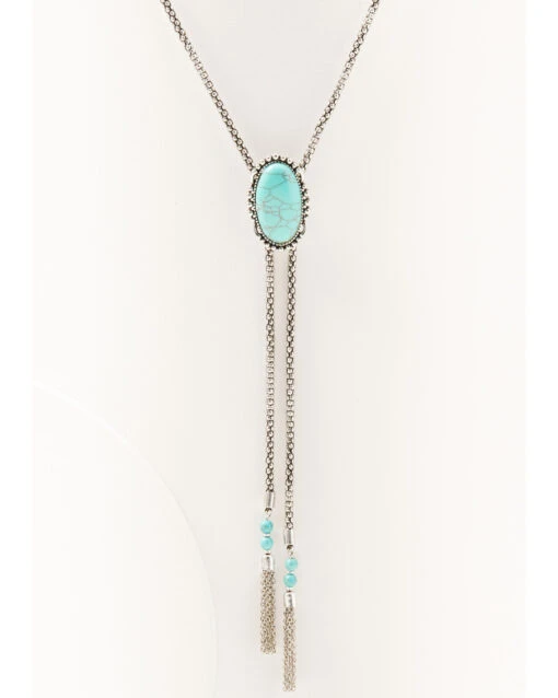 Prime Time Women's Turquoise Stone Bolo Necklace - Image 2