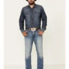 Cinch Men's Ian Medium Stonewash Performance Slim Bootcut Jeans -Optimal Clothing Store 2000334656 402 P1