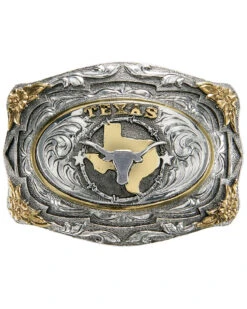 And West Framed Flower Corner Scallop Buckle