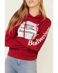 Brew City Beer Gear Women's Budweiser Graphic Hooded Sweatshirt -Optimal Clothing Store 2000336457 600 P4