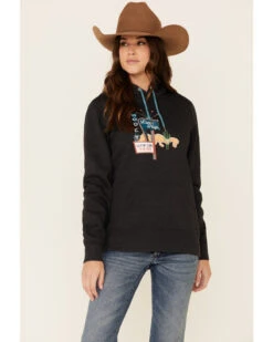HOOey Women's Charcoal Layin Low Logo Graphic Hoodie