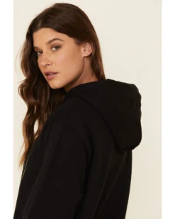 Ruby's Rubbish Women's She's A Good Girl USA Seal Graphic Hooded Sweatshirt -Optimal Clothing Store 2000337415 001 P5