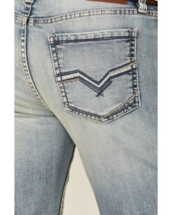 Moonshine Spirit Men's Wild West Light Wash Stretch Stackable Straight Jeans -Optimal Clothing Store 2000338828 400 P4