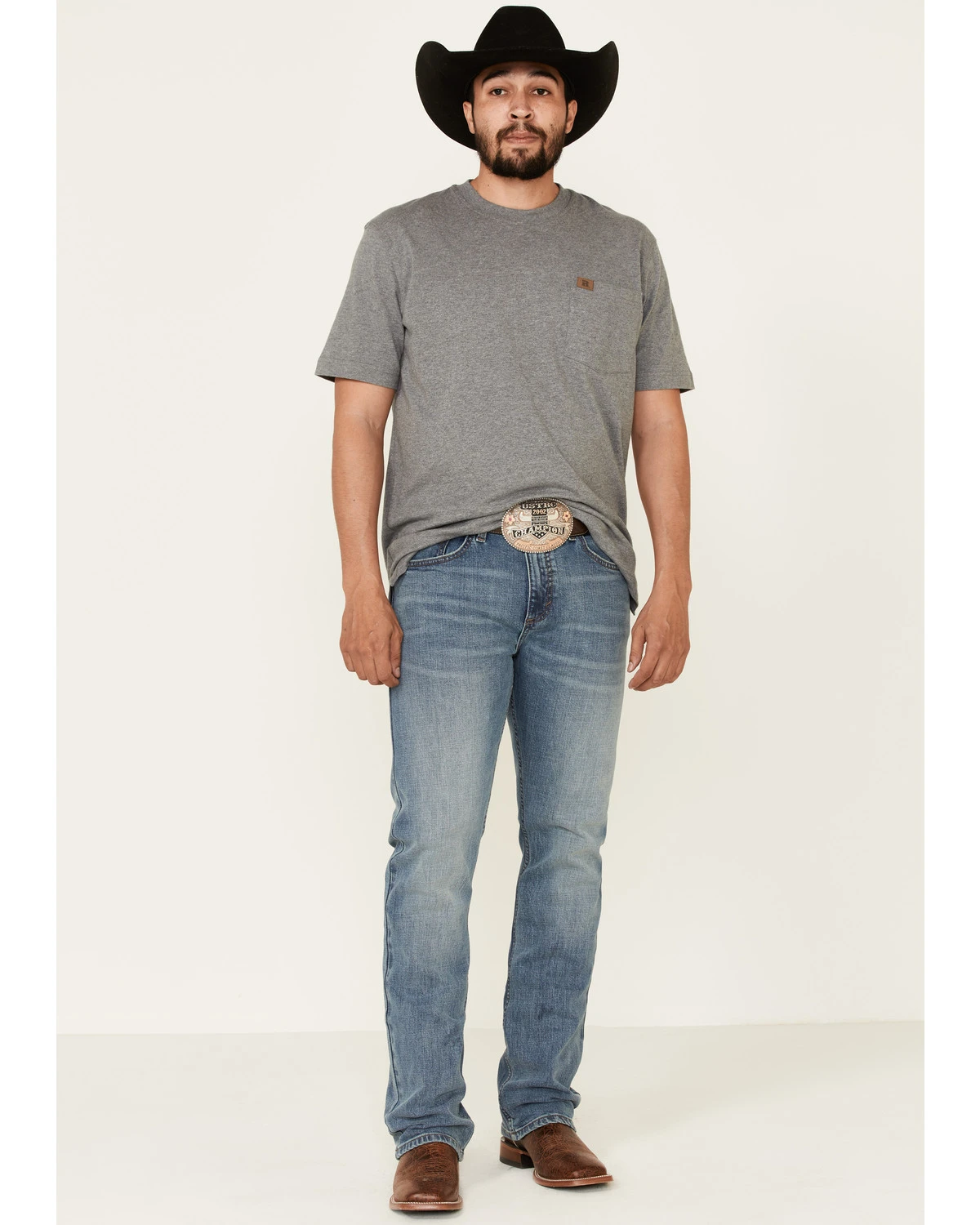 Wrangler 20X Men's Misty Vintage Light Wash Stretch Slim Bootcut Jeans 4 Wrangler 20X Men's Misty Vintage Light Wash Stretch Slim Bootcut Jeans - Image 2