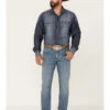 Wrangler Retro Premium Men's Eagleton Light Wash Stretch Slim Bootcut Jeans -Optimal Clothing Store 2000342288 400 P1