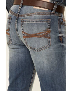Cody James Core Men's Silver Spur Medium Wash Performance Stretch Slim Bootcut Jeans -Optimal Clothing Store 2000342679 400 P3