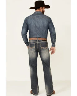 Rock & Roll Denim Men's Pistol Medium Vintage Stretch Regular Straight Jeans