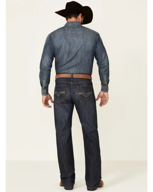 Rock & Roll Denim Men's Double Barrel Dark Wash Stretch Relaxed Straight Jeans - Image 2