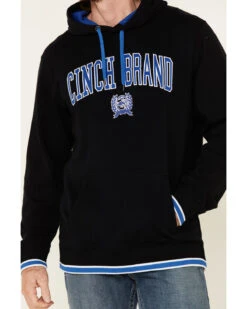 Cinch Men's Solid Black Logo Brand Hooded Sweatshirt -Optimal Clothing Store 2000345605 001 P3