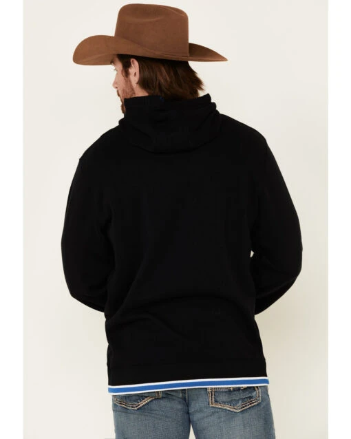 Cinch Men's Solid Black Logo Brand Hooded Sweatshirt - Image 4