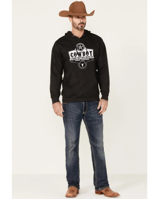 Cowboy Hardware Men's Gray Cowboy Breed Graphic Hooded Sweatshirt - Image 2