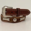 Cody James Men's Scallop Hair-On Basketweave Concho Western Belt -Optimal Clothing Store 2000348885 200 P1