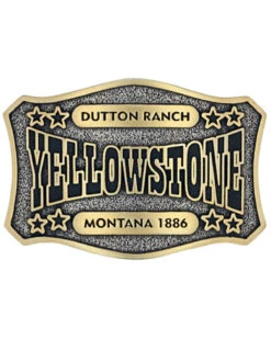 Montana Silversmiths Men's Two-Tone Yellowstone Dutton Ranch Belt Buckle
