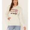 Wrangler Women's Multi Stacked Logo Shirttail Pullover Hoodie -Optimal Clothing Store 2000350345 104 P1