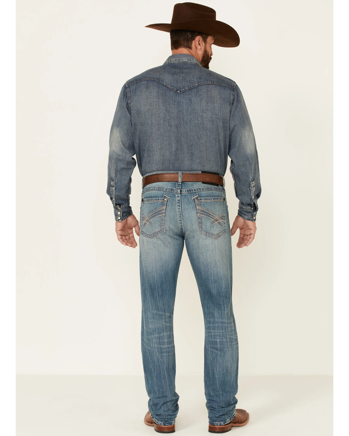 Rock 47 By Wrangler Men's Cochran Medium Wash Stretch Slim Straight Jeans 5 Rock 47 By Wrangler Men's Cochran Medium Wash Stretch Slim Straight Jeans - Image 3