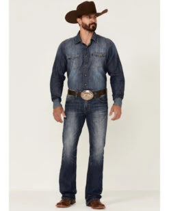 Rock & Roll Denim Men's Medium Wash Pistol Regular Bootcut Jeans -Optimal Clothing Store 2000351103 400 P3