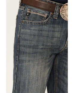 Rock & Roll Denim Men's Vintage Dark Wash Double Barrel Relaxed Straight Jeans -Optimal Clothing Store 2000351110 400 P4