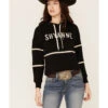 Shyanne Life Women's Cropped Embroidered Hoodie - Black -Optimal Clothing Store 2000351314 001 P1