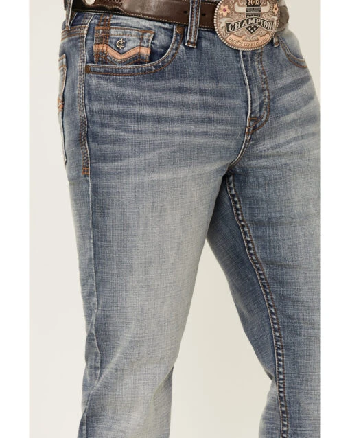 Cody James Core Men's Bear Down Light Wash Stretch Slim Bootcut Jeans - Image 2