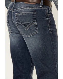 Cody James Men's Double Kicker Medium Dark Wash Stretch Relaxed Bootcut Jeans -Optimal Clothing Store 2000351797 400 P4